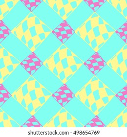 Abstract geometric colorful seamless pattern for background. Decorative backdrop can be used for wallpaper, pattern fills, web page background, surface textures.
