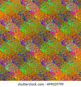Abstract geometric colorful seamless pattern for background. Decorative backdrop can be used for wallpaper, pattern fills, web page background, surface textures.