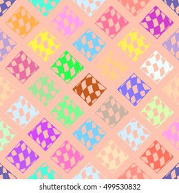 Abstract geometric colorful seamless pattern for background. Decorative backdrop can be used for wallpaper, pattern fills, web page background, surface textures.