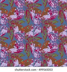 Abstract geometric colorful seamless pattern for background. Decorative backdrop can be used for wallpaper, pattern fills, web page background, surface textures.