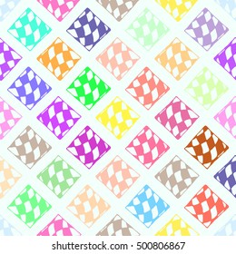 Abstract geometric colorful seamless pattern for background. Decorative backdrop can be used for wallpaper, pattern fills, web page background, surface textures.