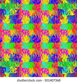 Abstract geometric colorful seamless pattern for background. Decorative backdrop can be used for wallpaper, pattern fills, web page background, surface textures.
