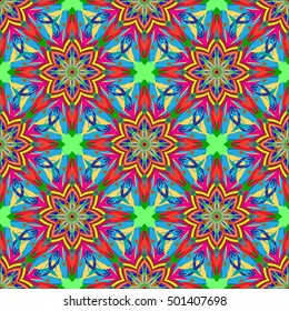 Abstract geometric colorful seamless pattern for background. Decorative backdrop can be used for wallpaper, pattern fills, web page background, surface textures.