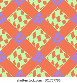 Abstract geometric colorful seamless pattern for background. Decorative backdrop can be used for wallpaper, pattern fills, web page background, surface textures.
