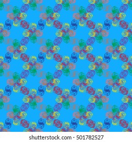 Abstract geometric colorful seamless pattern for background. Decorative backdrop can be used for wallpaper, pattern fills, web page background, surface textures.