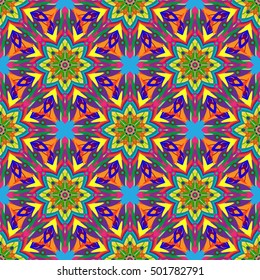 Abstract geometric colorful seamless pattern for background. Decorative backdrop can be used for wallpaper, pattern fills, web page background, surface textures.