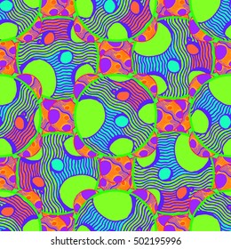 Abstract geometric colorful seamless pattern for background. Decorative backdrop can be used for wallpaper, pattern fills, web page background, surface textures.