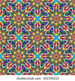 Abstract geometric colorful seamless pattern for background. Decorative backdrop can be used for wallpaper, pattern fills, web page background, surface textures.