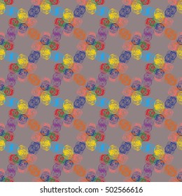 Abstract geometric colorful seamless pattern for background. Decorative backdrop can be used for wallpaper, pattern fills, web page background, surface textures.