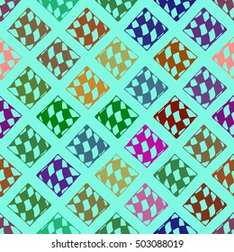 Abstract geometric colorful seamless pattern for background. Decorative backdrop can be used for wallpaper, pattern fills, web page background, surface textures.