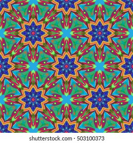 Abstract geometric colorful seamless pattern for background. Decorative backdrop can be used for wallpaper, pattern fills, web page background, surface textures.
