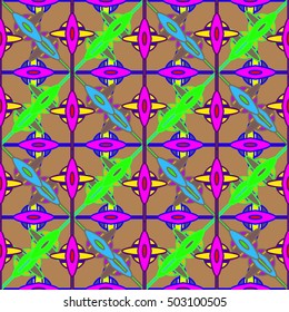 Abstract geometric colorful seamless pattern for background. Decorative backdrop can be used for wallpaper, pattern fills, web page background, surface textures.