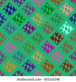 Abstract geometric colorful seamless pattern for background. Decorative backdrop can be used for wallpaper, pattern fills, web page background, surface textures.