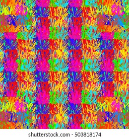 Abstract geometric colorful seamless pattern for background. Decorative backdrop can be used for wallpaper, pattern fills, web page background, surface textures.