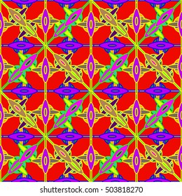 Abstract geometric colorful seamless pattern for background. Decorative backdrop can be used for wallpaper, pattern fills, web page background, surface textures.