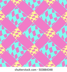 Abstract geometric colorful seamless pattern for background. Decorative backdrop can be used for wallpaper, pattern fills, web page background, surface textures.