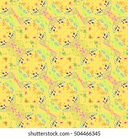 Abstract geometric colorful seamless pattern for background. Decorative backdrop can be used for wallpaper, pattern fills, web page background, surface textures.