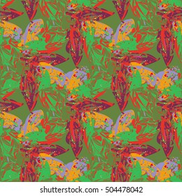 Abstract geometric colorful seamless pattern for background. Decorative backdrop can be used for wallpaper, pattern fills, web page background, surface textures.