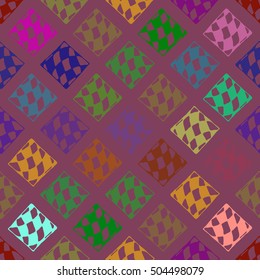 Abstract geometric colorful seamless pattern for background. Decorative backdrop can be used for wallpaper, pattern fills, web page background, surface textures.