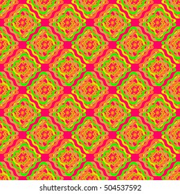 Abstract geometric colorful seamless pattern for background. Decorative backdrop can be used for wallpaper, pattern fills, web page background, surface textures.