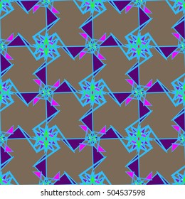 Abstract geometric colorful seamless pattern for background. Decorative backdrop can be used for wallpaper, pattern fills, web page background, surface textures.