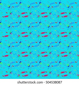Abstract geometric colorful seamless pattern for background. Decorative backdrop can be used for wallpaper, pattern fills, web page background, surface textures.