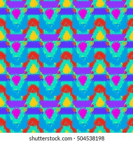 Abstract geometric colorful seamless pattern for background. Decorative backdrop can be used for wallpaper, pattern fills, web page background, surface textures.