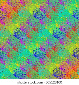 Abstract geometric colorful seamless pattern for background. Decorative backdrop can be used for wallpaper, pattern fills, web page background, surface textures.