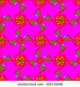 Abstract geometric colorful seamless pattern for background. Decorative backdrop can be used for wallpaper, pattern fills, web page background, surface textures.