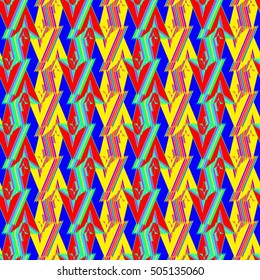 Abstract geometric colorful seamless pattern for background. Decorative backdrop can be used for wallpaper, pattern fills, web page background, surface textures.