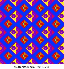 Abstract geometric colorful seamless pattern for background. Decorative backdrop can be used for wallpaper, pattern fills, web page background, surface textures.