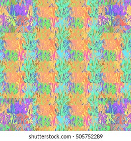 Abstract geometric colorful seamless pattern for background. Decorative backdrop can be used for wallpaper, pattern fills, web page background, surface textures.
