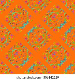 Abstract geometric colorful seamless pattern for background. Decorative backdrop can be used for wallpaper, pattern fills, web page background, surface textures.