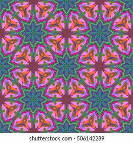 Abstract geometric colorful seamless pattern for background. Decorative backdrop can be used for wallpaper, pattern fills, web page background, surface textures.