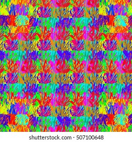 Abstract geometric colorful seamless pattern for background. Decorative backdrop can be used for wallpaper, pattern fills, web page background, surface textures.
