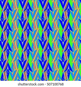 Abstract geometric colorful seamless pattern for background. Decorative backdrop can be used for wallpaper, pattern fills, web page background, surface textures.