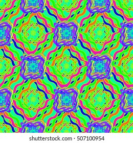 Abstract geometric colorful seamless pattern for background. Decorative backdrop can be used for wallpaper, pattern fills, web page background, surface textures.