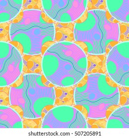 Abstract geometric colorful seamless pattern for background. Decorative backdrop can be used for wallpaper, pattern fills, web page background, surface textures.