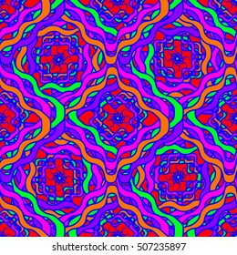 Abstract geometric colorful seamless pattern for background. Decorative backdrop can be used for wallpaper, pattern fills, web page background, surface textures.