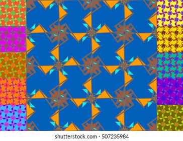 Abstract geometric colorful seamless pattern for background. Decorative backdrop can be used for wallpaper, pattern fills, web page background, surface textures.