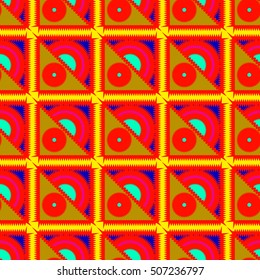 Abstract geometric colorful seamless pattern for background. Decorative backdrop can be used for wallpaper, pattern fills, web page background, surface textures.