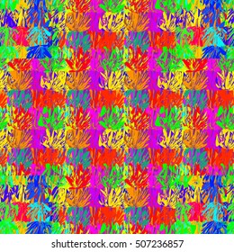 Abstract geometric colorful seamless pattern for background. Decorative backdrop can be used for wallpaper, pattern fills, web page background, surface textures.