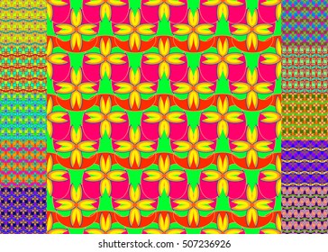 Abstract geometric colorful seamless pattern for background. Decorative backdrop can be used for wallpaper, pattern fills, web page background, surface textures.
