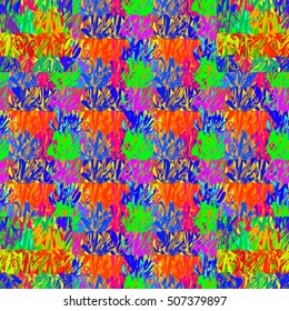 Abstract geometric colorful seamless pattern for background. Decorative backdrop can be used for wallpaper, pattern fills, web page background, surface textures.