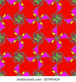 Abstract geometric colorful seamless pattern for background. Decorative backdrop can be used for wallpaper, pattern fills, web page background, surface textures.