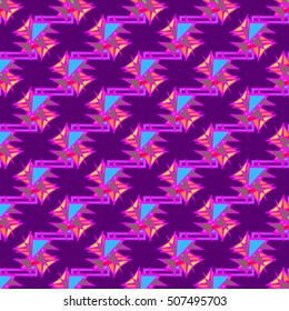 Abstract geometric colorful seamless pattern for background. Decorative backdrop can be used for wallpaper, pattern fills, web page background, surface textures.