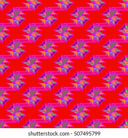 Abstract geometric colorful seamless pattern for background. Decorative backdrop can be used for wallpaper, pattern fills, web page background, surface textures.