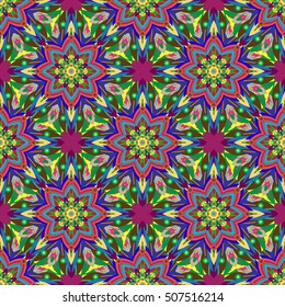 Abstract geometric colorful seamless pattern for background. Decorative backdrop can be used for wallpaper, pattern fills, web page background, surface textures.