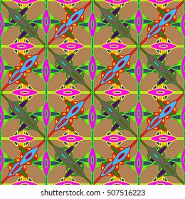 Abstract geometric colorful seamless pattern for background. Decorative backdrop can be used for wallpaper, pattern fills, web page background, surface textures.