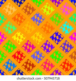 Abstract geometric colorful seamless pattern for background. Decorative backdrop can be used for wallpaper, pattern fills, web page background, surface textures.